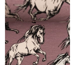 Jersey - Pferde dunkelrosa